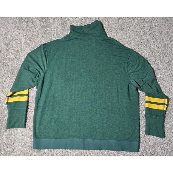 Women's Nike Baylor Bears Cowl Neck Sweatshirt Green Gold Size XL - Picture 2 of 6